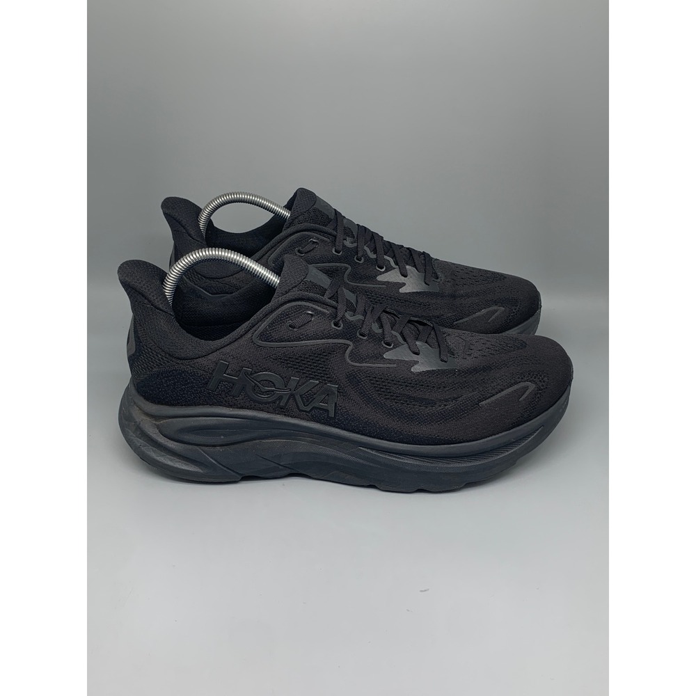 Hoka One Clifton 10 Black Road Running Shoes Men's Sz 14D